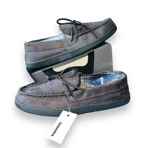 Sonoma Moccasins House Slippers MSN23SL01 Grey Men's Medium (8-9)